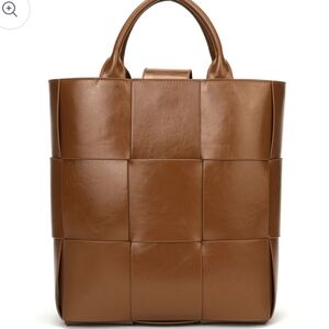 Tiffany & Fred Woven Leather Tote Bag – Camel – NWT